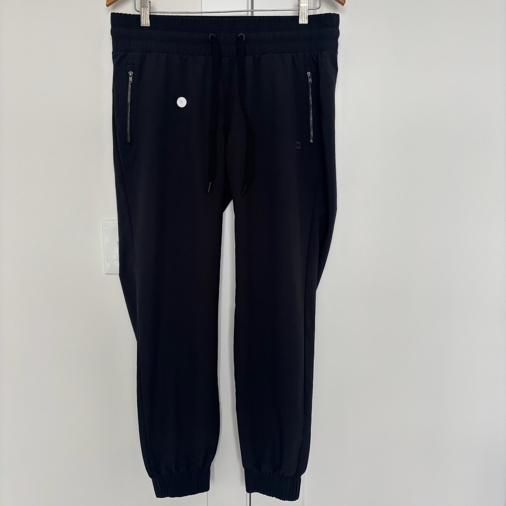 OGIO‎ Baker Tilly Black Jogger Pants Size L Golf Athletic Spandex Zip Pockets
